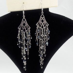 C.A.K.E Silver and Blue Earrings